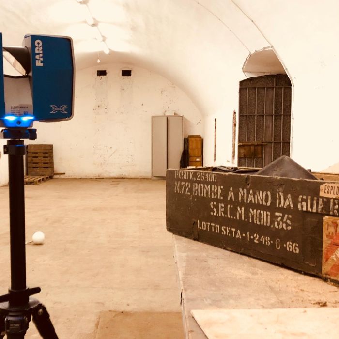 Rilievo forte militare con laser scanner